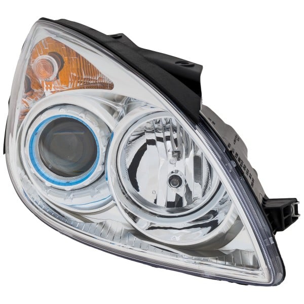 Headlight Assembly for Hyundai Elantra Hatchback 2010-2012, Right (Passenger), Halogen, without Chrome Ring, Replacement