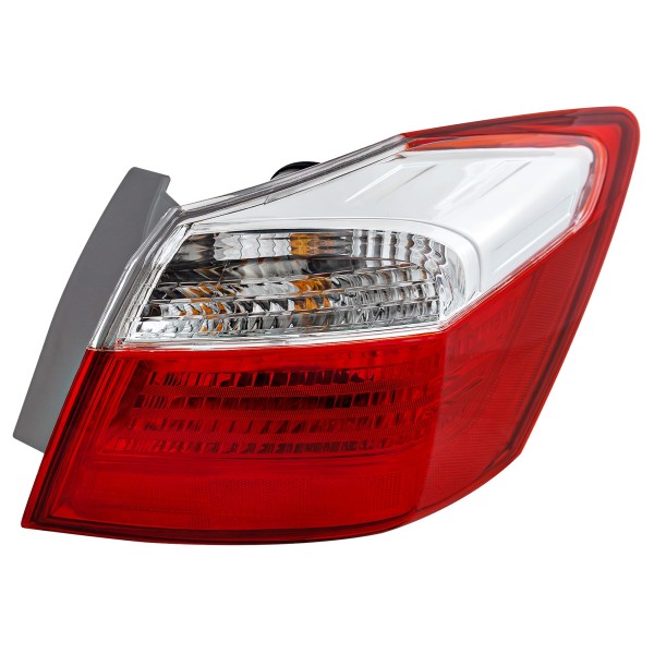 Tail Light Assembly for Honda Accord 2013-2015, Right (Passenger), Outer, Halogen, EX/LX/Sport Models, Sedan, Replacement