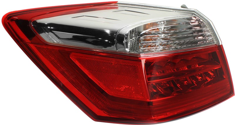 Outer Tail Light Assembly for 2013-2015 Honda Accord Ex-L/Touring Sedan Models, Left (Driver), Excludes Hybrid Model, Replacement (CAPA Certified)
