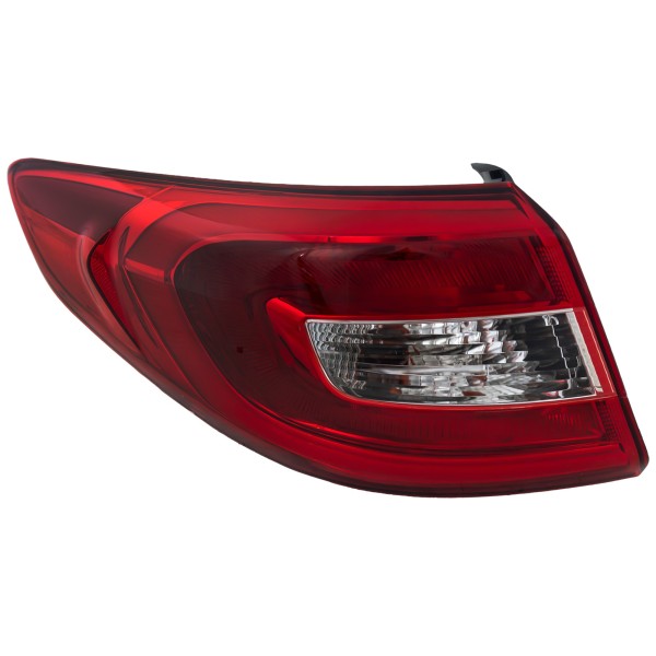 Outer Tail Light Assembly for Hyundai Sonata 2015-2017, Left (Driver) Side, Halogen, Base/Eco/Limited 2.0T/SE/Sport Models, Replacement