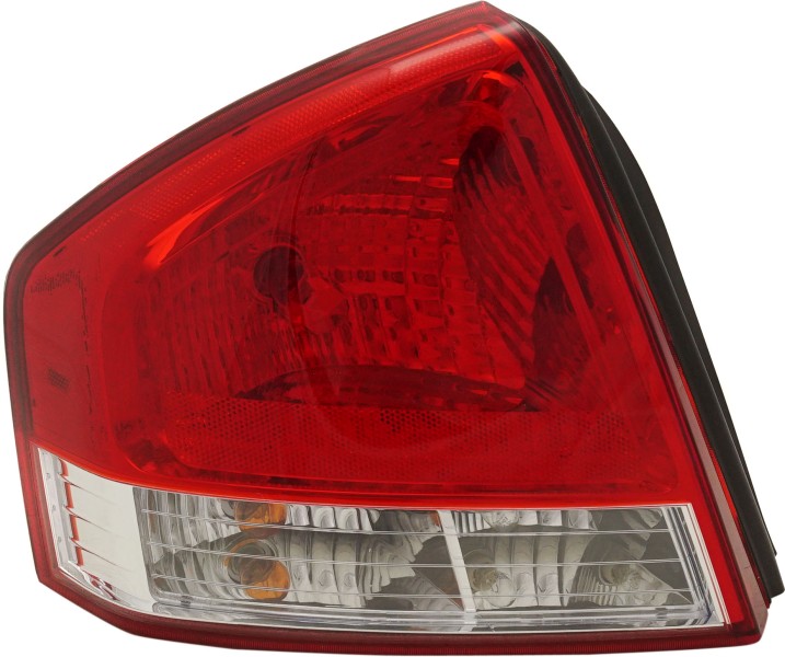 Tail Light Assembly for 2007-2008 Kia Spectra, Left (Driver), Sedan, New Body Style, Replacement