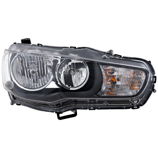 Headlight Assembly for Mitsubishi Lancer 2009-2017, Right (Passenger), Halogen, From November 2008, Replacement