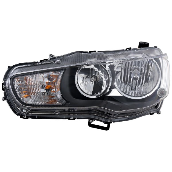 Headlight Assembly for Mitsubishi Lancer 2009-2017, Left (Driver), Halogen, From November 2008, Replacement