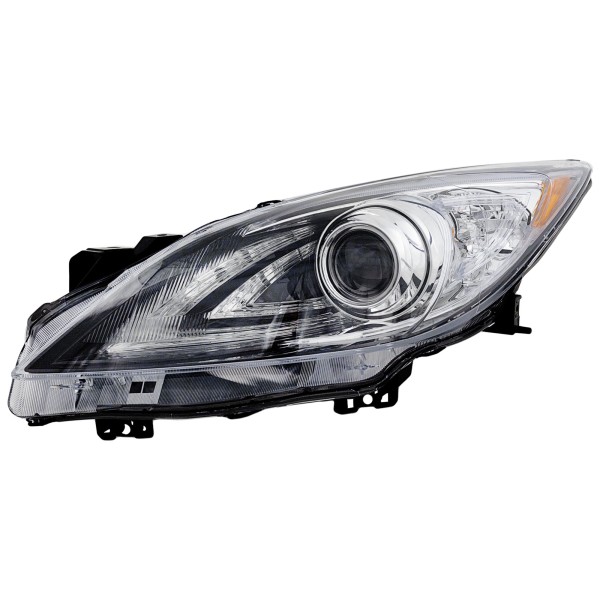 Headlight for MAZDA 3 (2010-2013), Left (Driver), Lens and Housing, HID/Xenon, Without HID Kit, Without Auto Level Control, With Daytime Running Light, Replacement