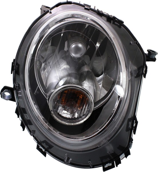 Headlight Assembly for Cooper 07-15, Right (Passenger), Halogen, with White Turn Signal, (2007-2013, Hardtop/ 2009-2015, Convertible)/Wagon, Replacement