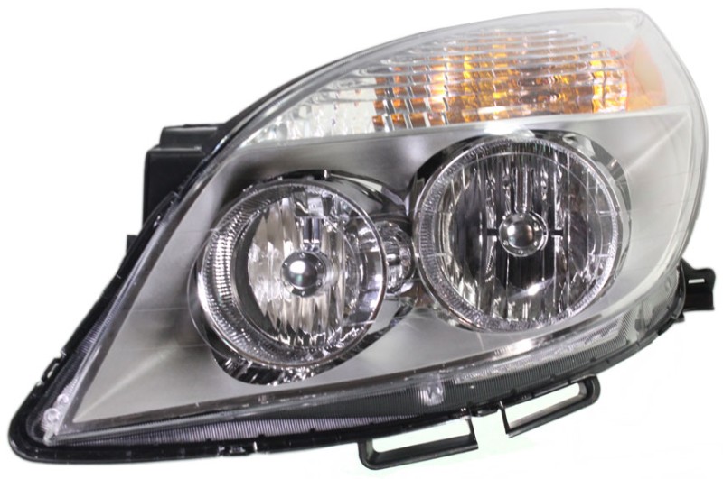 Headlight Assembly for Saturn Aura 2007, Left (Driver) Side, Halogen, To 4-11-2007, Replacement