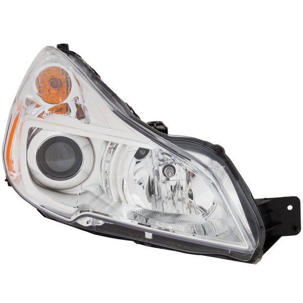 Headlight Assembly for Subaru Outback 2013-2014, Right (Passenger), Halogen Light, with Chrome Interior, Replacement