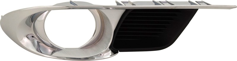 Front Fog Light Molding for Toyota Avalon 2011-2012, Right (Passenger), Black with Chrome Trim, Replacement