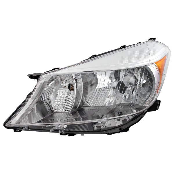 Headlight for Toyota Yaris Hatchback 2012-2014, Left (Driver), Lens and Housing, Standard Type, Halogen, Replacement