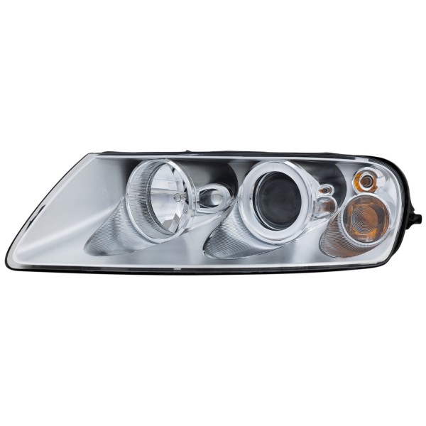 Headlight Assembly for Volkswagen Touareg 2004-2007, Left (Driver), Halogen, Excluding V10 TDI Engine, Replacement