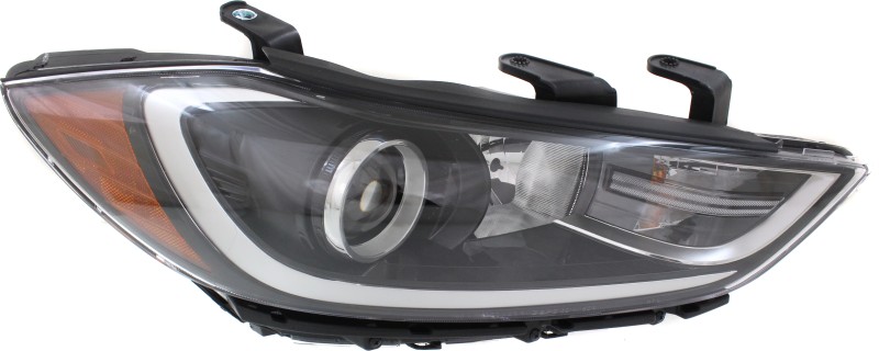 Headlight Assembly for Hyundai Elantra 2017-2018, Right (Passenger), Halogen, Without Daytime Running Light, Built in Korea, Replacement
