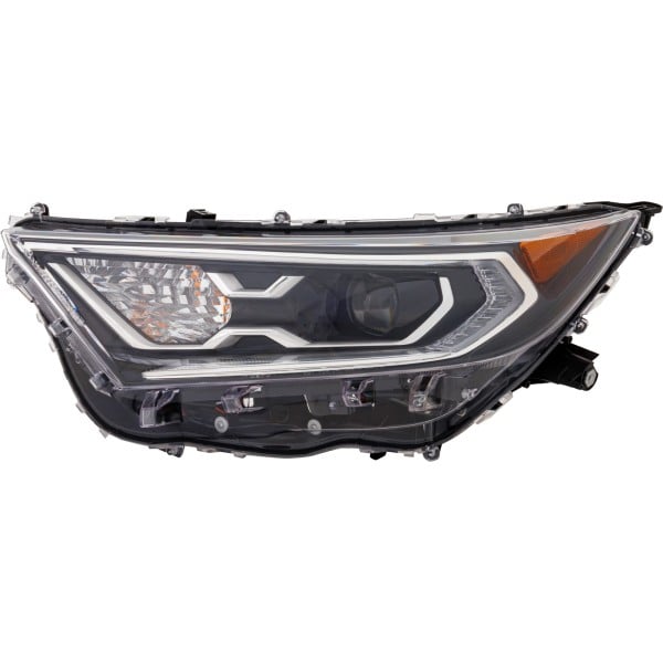 LED Headlight Assembly for Toyota RAV4 Hybrid 2019-2021, Left (Driver), Without Adaptive Headlight, Limited/XLE/XLE Premium/XSE Models, North America Built Vehicle, Replacement