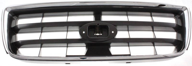 Grille for 2003-2005 Subaru Forester, Chrome Shell with Painted Dark Gray Insert, Replacement