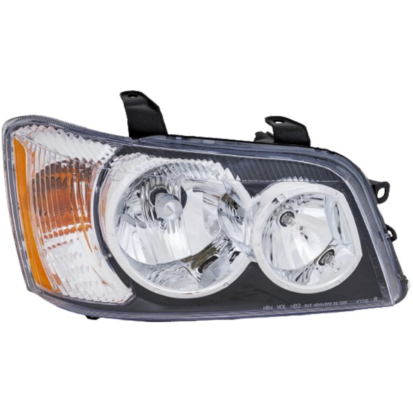 Headlight Assembly for Toyota Highlander 2001-2003, Right (Passenger), Halogen, Replacement