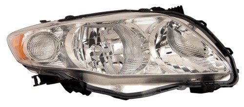 Right (Passenger) Headlight Lens/Housing for 2009 - 2010 Toyota Corolla, Replacement Front Assembly Cover, Japan Built  8113012C20