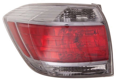 2011 - 2013 Toyota Highlander Rear Tail Light Assembly Replacement Housing / Lens / Cover - Left (Driver) Side - (Gas Hybrid)