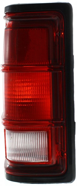 Tail Light for Dodge Full Size Pickup 1988-1993, Left (Driver), Lens and Housing with Black Trim, Replacement