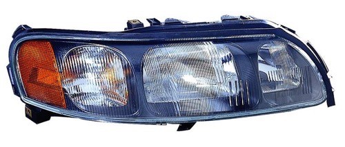 Right (Passenger) Headlight Assembly for 2001 - 2005 Volvo S60, Front Replacement Housing, Lens, Cover, Halogen Composite,  8693584