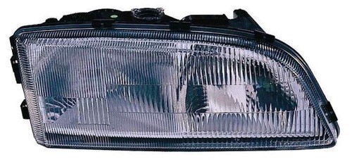 Right (Passenger) Headlight Assembly for 1998 - 2002 Volvo C70, Front Replacement Housing / Lens / Cover, w/Leveling; Composite;  9483193, Replacement
