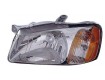 2000 - 2002 Hyundai Accent Front Headlight Assembly Replacement Housing / Lens / Cover - Left <u><i>Driver</i></u> Side