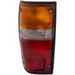 Tail Light Assembly for Toyota 4Runner 1984-1989, Left (Driver) Side, with Black Trim, Replacement
