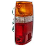 Tail Light Assembly for Toyota 4Runner 1984-1989, Left (Driver), with Chrome Trim, Replacement