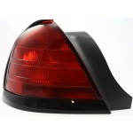 Tail Light for Ford Crown Victoria 2000-2011, Left (Driver) Side, Dual Bulb Type, w/ Black Molding, Lens and Housing, Replacement