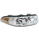 Right (Passenger) Headlight Assembly for 2000 Buick LeSabre with Corner & Marker Light, Limited Edition, Smooth High-Beam Surface, Composite,  19245380 Replacement