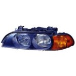 Left (Driver) Headlight Assembly for 1998 - 2000 BMW 528i, Front Assembly Replacement Housing/Lens/Cover, Halogen, Composite,  63128385091, Replacement