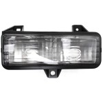 Park Light Lens and Housing for Chevrolet Suburban 1989-1991, G-Series Van 1992-1996, Single Headlight, Left (Driver), Replacement