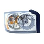 Right (Passenger) Headlight Assembly for 2006 - 2007 Dodge Dakota, Without Black Bezel, Composite, Replacement,  55077606AC