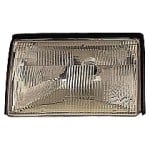 Left (Driver) Headlight Assembly for 1987 - 1993 Ford Mustang, Front Replacement Housing / Lens / Cover, Composite,  E9ZZ13008B