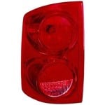 Left (Driver) Tail Light Lens/Housing for 2005 - 2011 Dodge Dakota, Rear Tail Light Assembly Replacement, Includes Lens;  55077605AD, Replacement