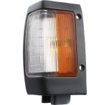 Corner Light Assembly for 1990-1992 Nissan Pickup, Left (Driver) Side, with Black Trim, Replacement