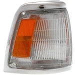 Corner Light Assembly for Toyota Pickup 1992-1995 Right (Passenger), w/ Chrome Trim, 2WD (Two-Wheel Drive), Replacement