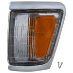 Corner Light Assembly for Toyota Pickup 1992-1995, Left (Driver) Side, with Chrome Trim, 4WD (Four-Wheel Drive), Replacement