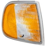 Corner Light for Ford F-Series 1997-2003, Right (Passenger) Side, Lens and Housing, Park/Signal Light, Compatible from 7-1996, Suits All Cab Types, Replacement - Fits F-150, F-250, F-350.
