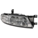Headlight Assembly for Nissan Altima 1993-1997, Right (Passenger), Halogen, with Side Marker, XE/GXE Models, Replacement