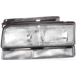 Headlight Assembly for Buick Park Avenue 1991-1993, Left (Driver) Side, Halogen, with Black Edged Lens (Includes Park Light), Replacement