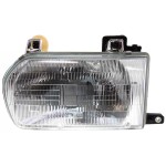 Headlight Assembly for 1996-1999 Nissan Pathfinder, Left (Driver), Halogen, Effective Up to December 1998, Replacement