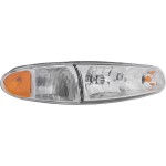 Headlight Assembly for Buick Century 1997-2005/Regal 1997-2004, Right (Passenger), Halogen, with Corner Light Bulb, Replacement