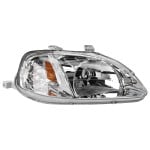 Headlight for Honda Civic 1999-2000, Right (Passenger), Lens and Housing, Halogen, Replacement