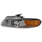 Headlight Assembly for 2000 Dodge Caravan/Town and Country/Voyager, Left (Driver), Halogen, Without Quad and Daytime Light, Replacement