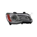Right (Passenger) Headlight Assembly for 2011 - 2014 Chrysler 300 Front, Replacement Housing/Lens/Cover, Halogen; Chrome Bezel; Composite; 68143002AC, Replacement