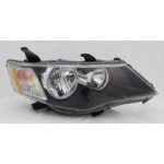 Right (Passenger) Headlight Assembly for 2007 - 2009 Mitsubishi Outlander, Front Headlight Housing/ Lens/ Cover, Halogen, Matte Black Bezel, Composite,  8301A918, Replacement