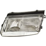 Headlight for Volkswagen Passat 1998-2001, Left (Driver), Lens and Housing, Halogen, Old Body Style, Replacement