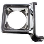 Headlight Door for Chevrolet C/K Series (1973-1978) and Suburban (1973-1980), Right (Passenger) Side, Chrome and Silver, Round, Replacement