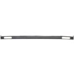 Front Bumper Molding Impact Strip for Chevrolet S10 Pickup 1994-1997, LS Model, with Side Molding Holes, Plastic Material, Black Color, Replacement