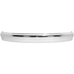 Front Bumper Face Bar for Dodge Dakota Base Model (1991-1996), Chrome Finish, Without Molding Holes, Replacement