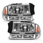 Left (Driver) Headlight Lens/Housing for 1997 - 2004 Dodge Dakota, Front Assembly Replacement Cover,  55055171AE, Replacement